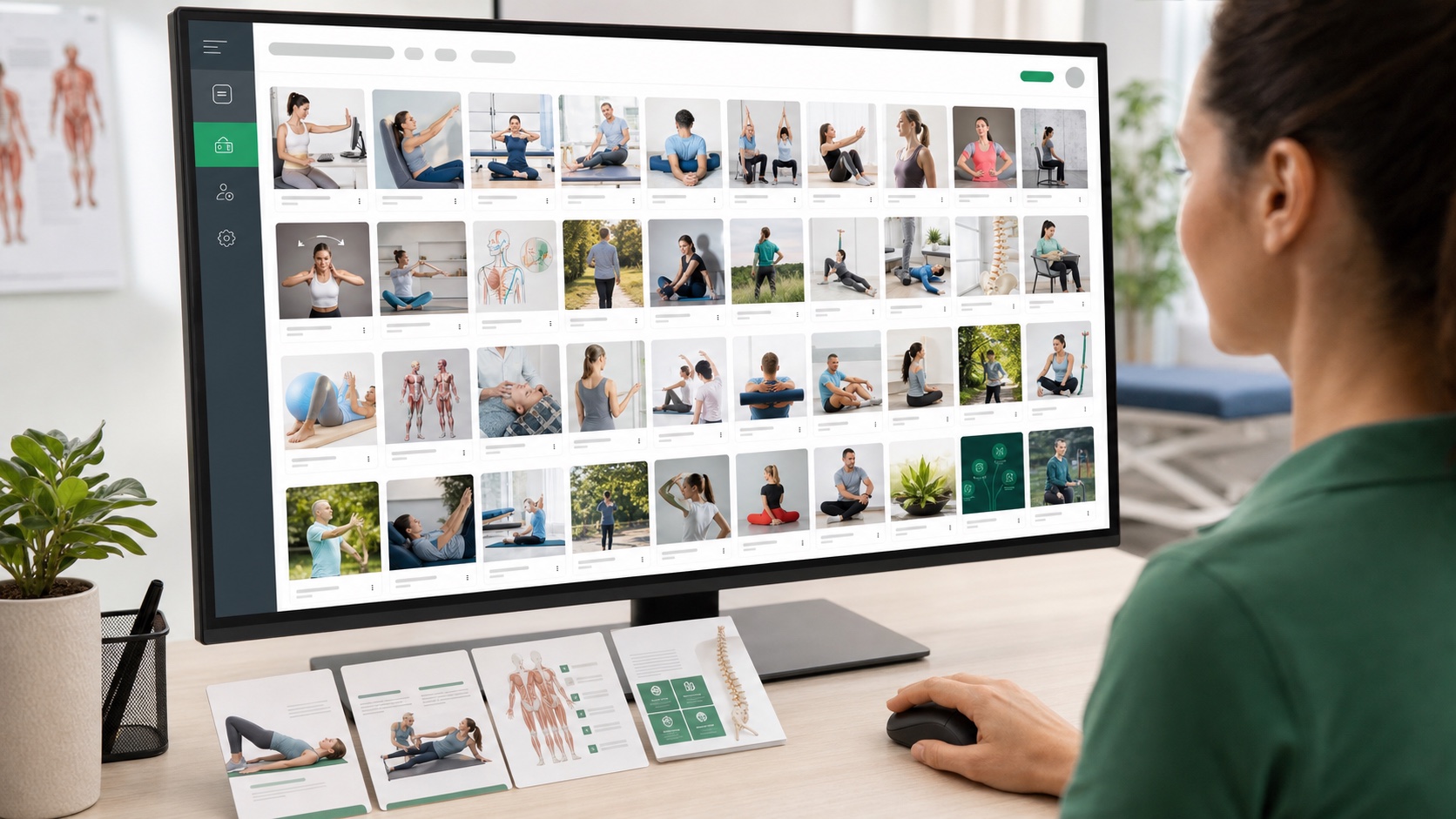 Digital library of ready-made physiotherapy content